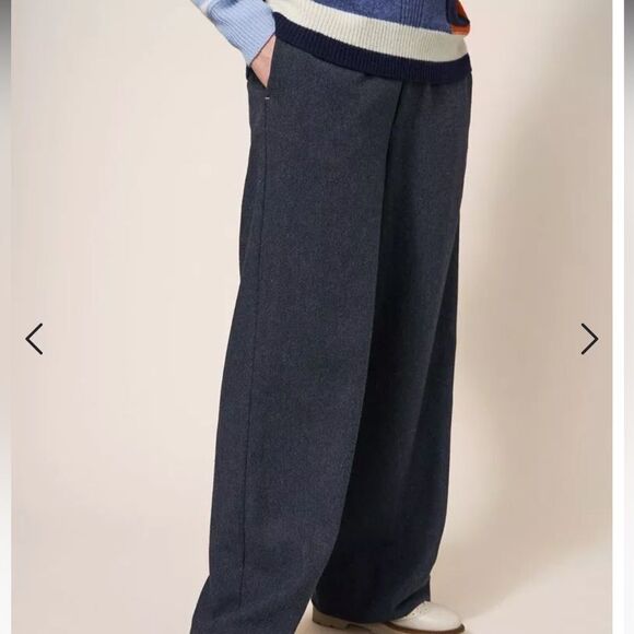 WHITE STUFF BELLE TWEEDY WIDE LEG TROUSER
IN GREY MULTI SIZE 10 NWT - Picture 3 of 11